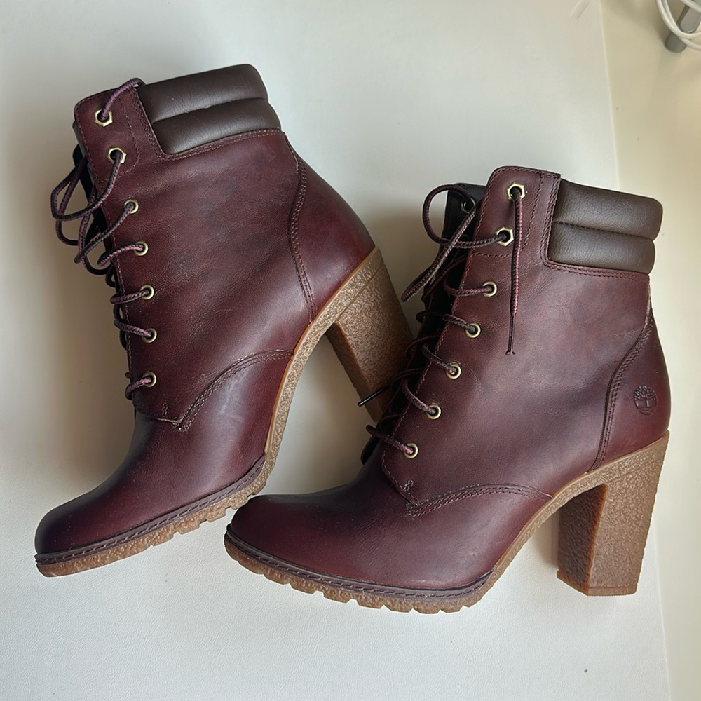 Timberland Deep Red Combat Heels